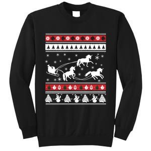 Christmas Unicorn SantaS Sled Ugly Sweatshirt