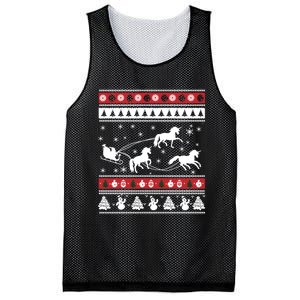 Christmas Unicorn SantaS Sled Ugly Mesh Reversible Basketball Jersey Tank