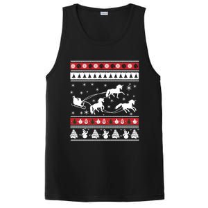 Christmas Unicorn SantaS Sled Ugly PosiCharge Competitor Tank