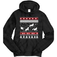 Christmas Unicorn SantaS Sled Ugly Tie Dye Hoodie