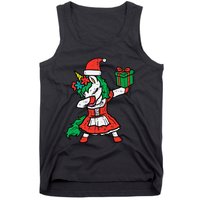 Christmas Unicorn Santa Dab Cute Xmas Tank Top