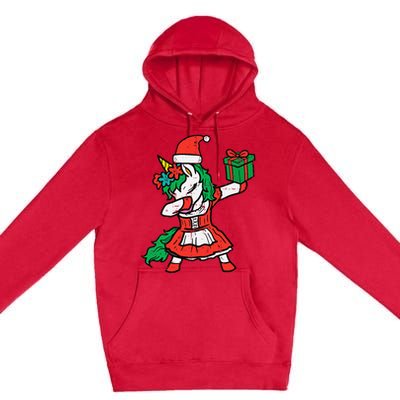 Christmas Unicorn Santa Dab Cute Xmas Premium Pullover Hoodie