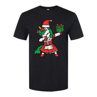 Christmas Unicorn Santa Dab Cute Xmas Softstyle® CVC T-Shirt