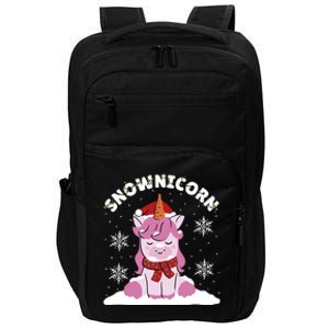 Cute Unicorn Snownicorn Christmas Believe In Christmas Meaningful Gift Impact Tech Backpack