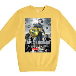 Captain Ukraine Stand With Zelenskyy I Dont Need A Ride Ammo Army Premium Crewneck Sweatshirt