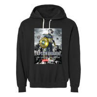 Captain Ukraine Stand With Zelenskyy I Dont Need A Ride Ammo Army Garment-Dyed Fleece Hoodie