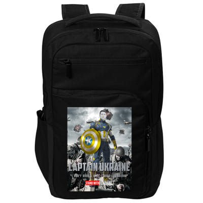 Captain Ukraine Stand With Zelenskyy I Dont Need A Ride Ammo Army Impact Tech Backpack