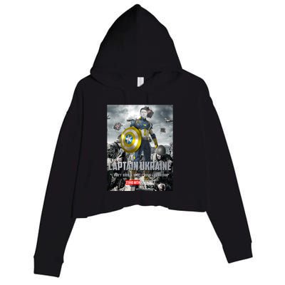 Captain Ukraine Stand With Zelenskyy I Dont Need A Ride Ammo Army Crop Fleece Hoodie