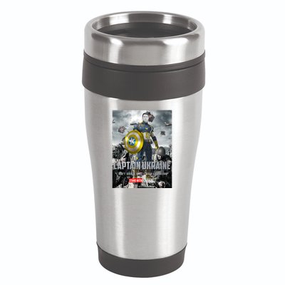 Captain Ukraine Stand With Zelenskyy I Dont Need A Ride Ammo Army 16oz Travel Tumbler