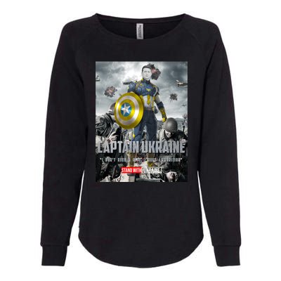 Captain Ukraine Stand With Zelenskyy I Dont Need A Ride Ammo Army Womens California Wash Sweatshirt