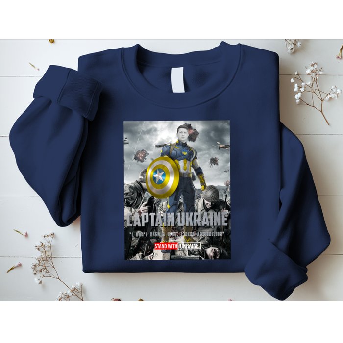 Captain Ukraine Stand With Zelenskyy I Dont Need A Ride Ammo Army Sweatshirt