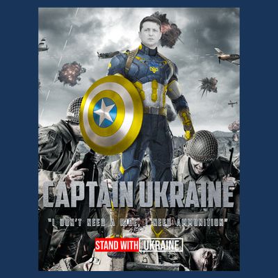 Captain Ukraine Stand With Zelenskyy I Dont Need A Ride Ammo Army T-Shirt