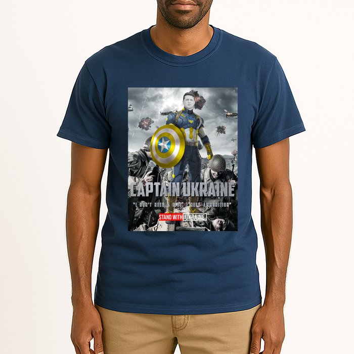 Captain Ukraine Stand With Zelenskyy I Dont Need A Ride Ammo Army Tall T-Shirt