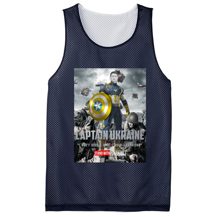 Captain Ukraine Stand With Zelenskyy I Dont Need A Ride Ammo Army Mesh Reversible Basketball Jersey Tank