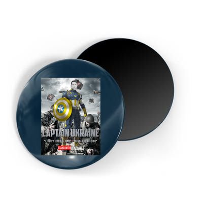 Captain Ukraine Stand With Zelenskyy I Dont Need A Ride Ammo Army Magnet