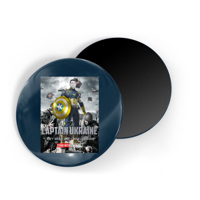 Captain Ukraine Stand With Zelenskyy I Dont Need A Ride Ammo Army Magnet
