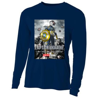 Captain Ukraine Stand With Zelenskyy I Dont Need A Ride Ammo Army Cooling Performance Long Sleeve Crew