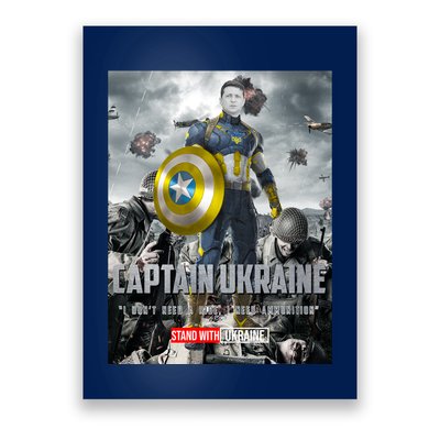 Captain Ukraine Stand With Zelenskyy I Dont Need A Ride Ammo Army Poster