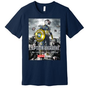 Captain Ukraine Stand With Zelenskyy I Dont Need A Ride Ammo Army Premium T-Shirt