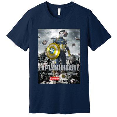 Captain Ukraine Stand With Zelenskyy I Dont Need A Ride Ammo Army Premium T-Shirt
