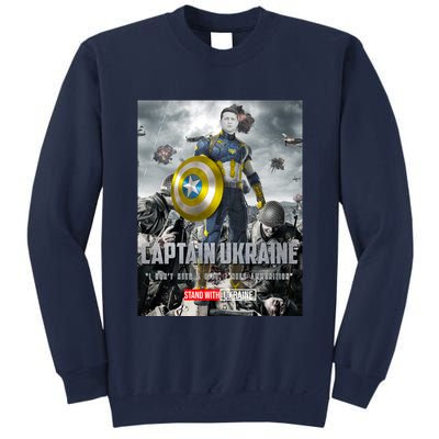 Captain Ukraine Stand With Zelenskyy I Dont Need A Ride Ammo Army Tall Sweatshirt