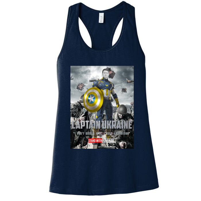 Captain Ukraine Stand With Zelenskyy I Dont Need A Ride Ammo Army Womens Tank Top