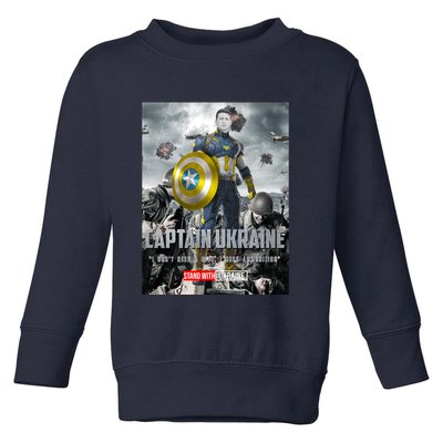 Captain Ukraine Stand With Zelenskyy I Dont Need A Ride Ammo Army Toddler Sweatshirt