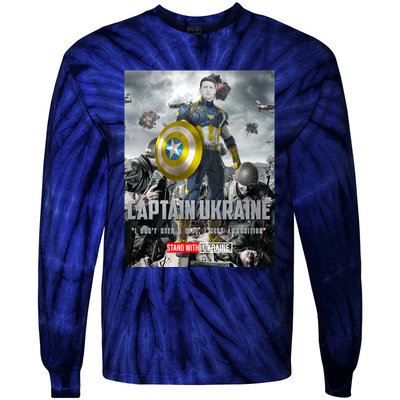 Captain Ukraine Stand With Zelenskyy I Dont Need A Ride Ammo Army Tie-Dye Long Sleeve Shirt