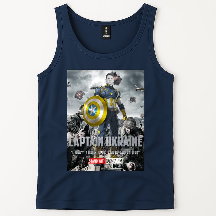 Captain Ukraine Stand With Zelenskyy I Dont Need A Ride Ammo Army Tank Top
