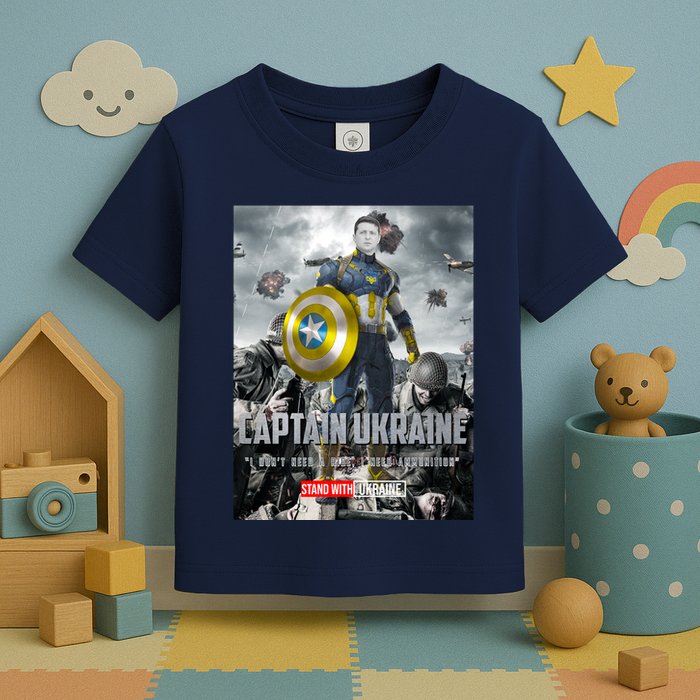 Captain Ukraine Stand With Zelenskyy I Dont Need A Ride Ammo Army Toddler T-Shirt
