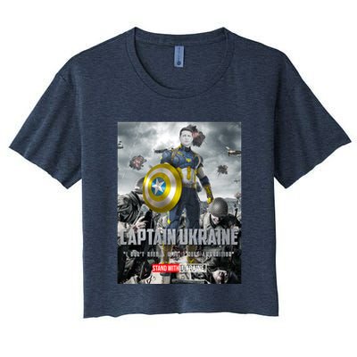 Captain Ukraine Stand With Zelenskyy I Dont Need A Ride Ammo Army Crop Top