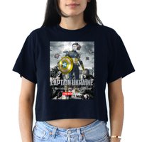 Captain Ukraine Stand With Zelenskyy I Dont Need A Ride Ammo Army Crop Top