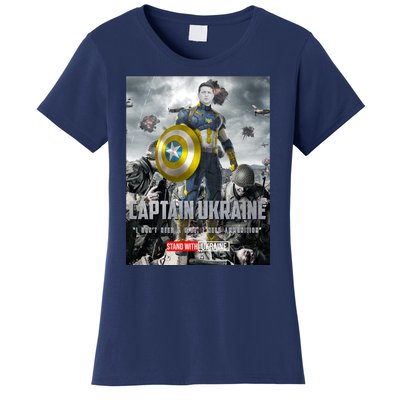 Captain Ukraine Stand With Zelenskyy I Dont Need A Ride Ammo Army Women's T-Shirt