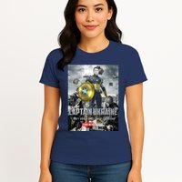 Captain Ukraine Stand With Zelenskyy I Dont Need A Ride Ammo Army Womens T-Shirt