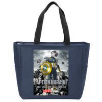 Captain Ukraine Stand With Zelenskyy I Dont Need A Ride Ammo Army Zip Tote Bag