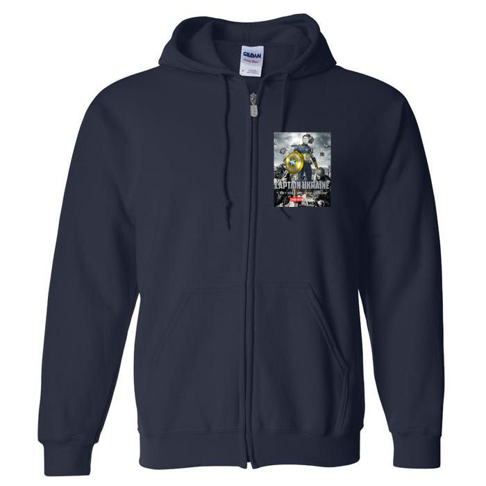 Captain Ukraine Stand With Zelenskyy I Dont Need A Ride Ammo Army Full Zip Hoodie