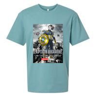 Captain Ukraine Stand With Zelenskyy I Dont Need A Ride Ammo Army Sueded Cloud Jersey T-Shirt