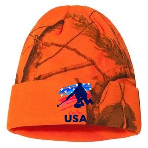 Curling USA Support The Team USA Flag Curl Clean Kati Licensed 12" Camo Beanie