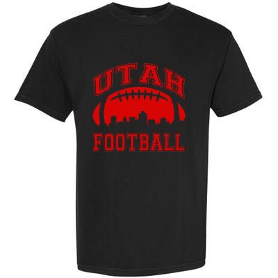 College University Style Utah Football Sports Gift Garment-Dyed Heavyweight T-Shirt