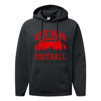 College University Style Utah Football Sports Gift Performance Fleece Hoodie