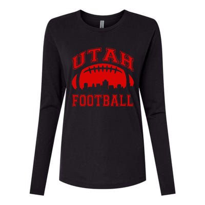 College University Style Utah Football Sports Gift Womens Cotton Relaxed Long Sleeve T-Shirt