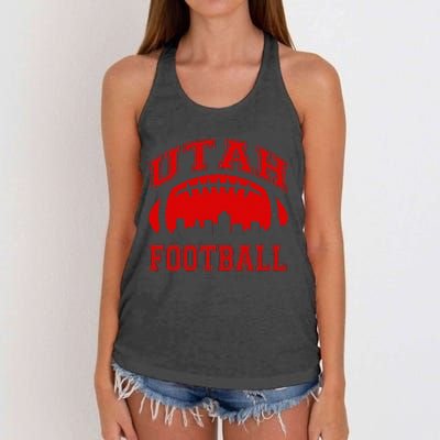 College University Style Utah Football Sports Gift Women's Knotted Racerback Tank