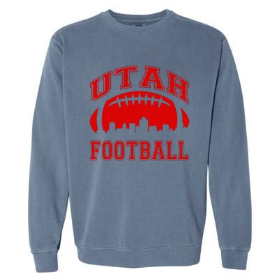 College University Style Utah Football Sports Gift Garment-Dyed Sweatshirt