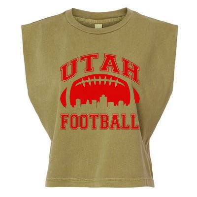 College University Style Utah Football Sports Gift Garment-Dyed Women's Muscle Tee