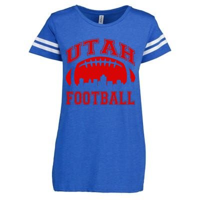 College University Style Utah Football Sports Gift Enza Ladies Jersey Football T-Shirt