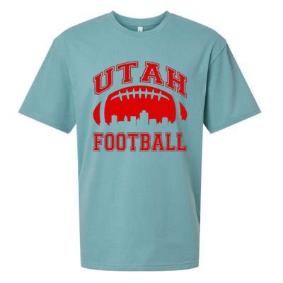 College University Style Utah Football Sports Gift Sueded Cloud Jersey T-Shirt