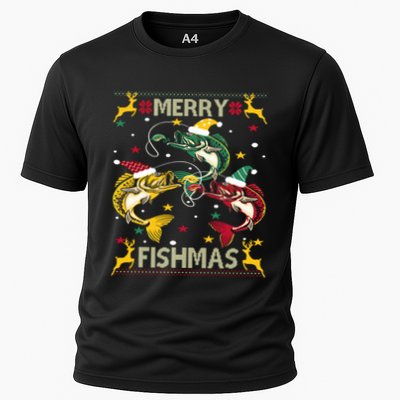 Christmas Ugly Sweater Merry Fishmas Funny Angler Meaningful Gift Performance Shirt
