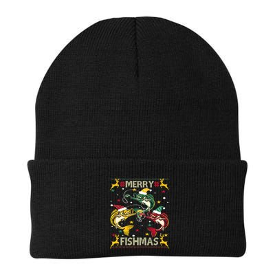 Christmas Ugly Sweater Merry Fishmas Funny Angler Meaningful Gift Beanie