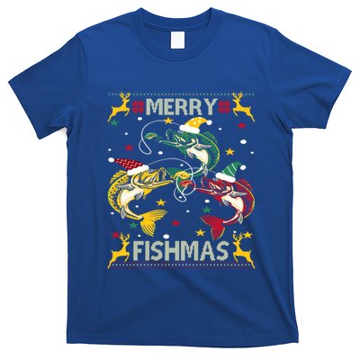 Christmas Ugly Sweater Merry Fishmas Funny Angler Meaningful Gift T-Shirt