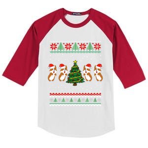 Christmas Ugly Sweater Corgi Gift Xmas Tree Decorations Funny Cute Gift Kids Colorblock Raglan Jersey